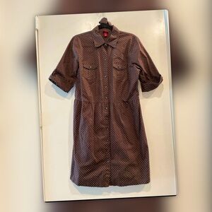 Merona Chocolate Polka Dot Midi Dress